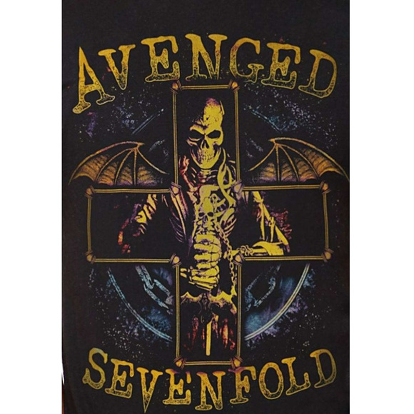 Avenged Sevenfold Logo Bat A7X metal rock Official T-Shirt 2XL XXL NWT - Picture 2 of 2
